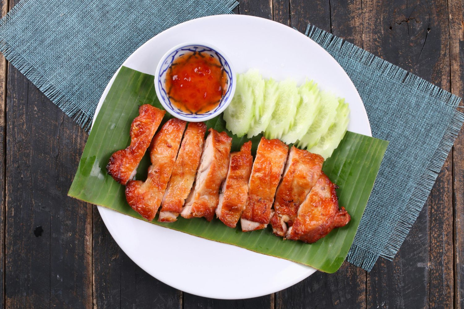 Grilled chicken with sweet chili dipping sauce at Sam Bistro Thai Restaurant in Middletown