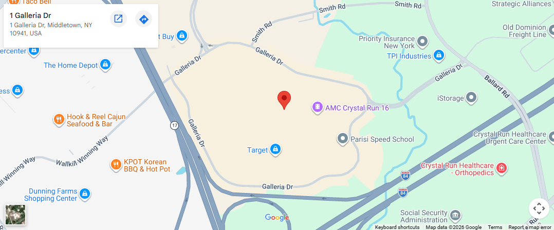 Location, 1 Galleria Dr, Middletown, NY 10941