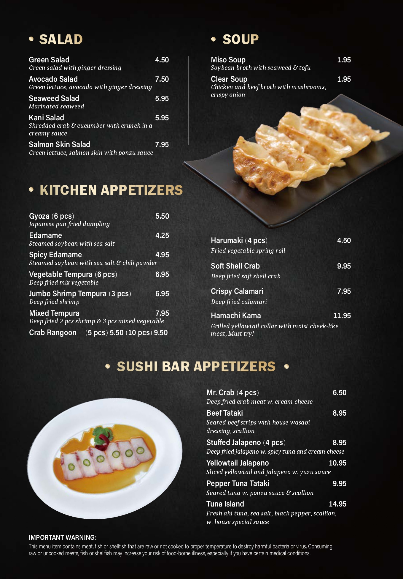 SAPPORO EAST MENU visual data 5
