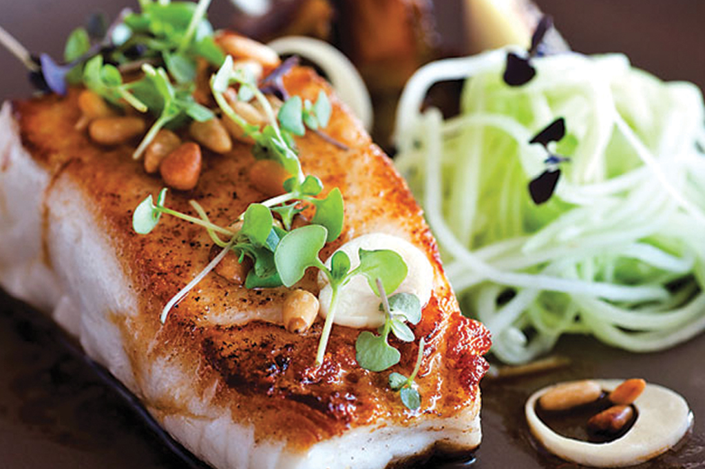 Pan-seared Chilean seabass at Sasa, a Japanese Restaurant in Farmingdale.