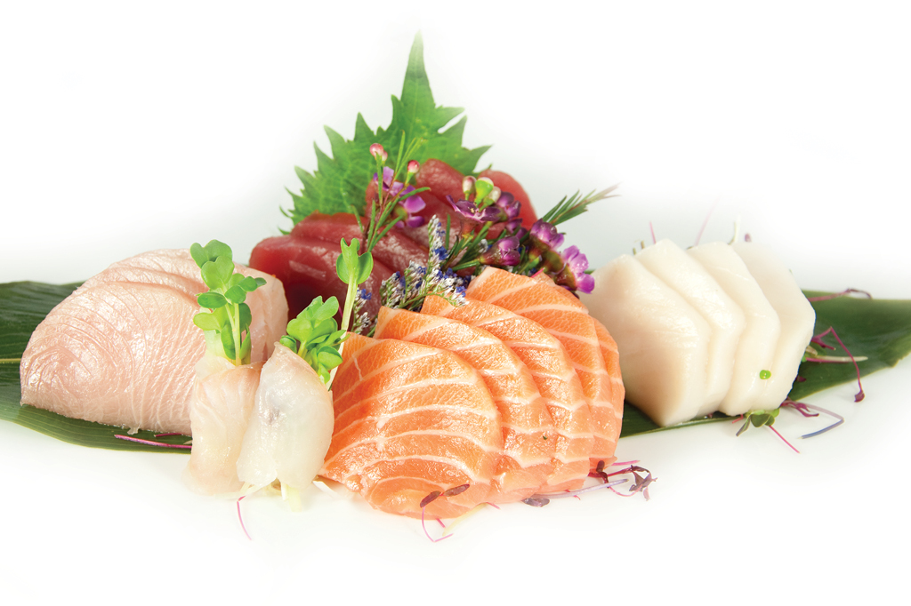 Assorted sashimi slices as an appetizer at Sasa, a Japanese Restaurant in Farmingdale.