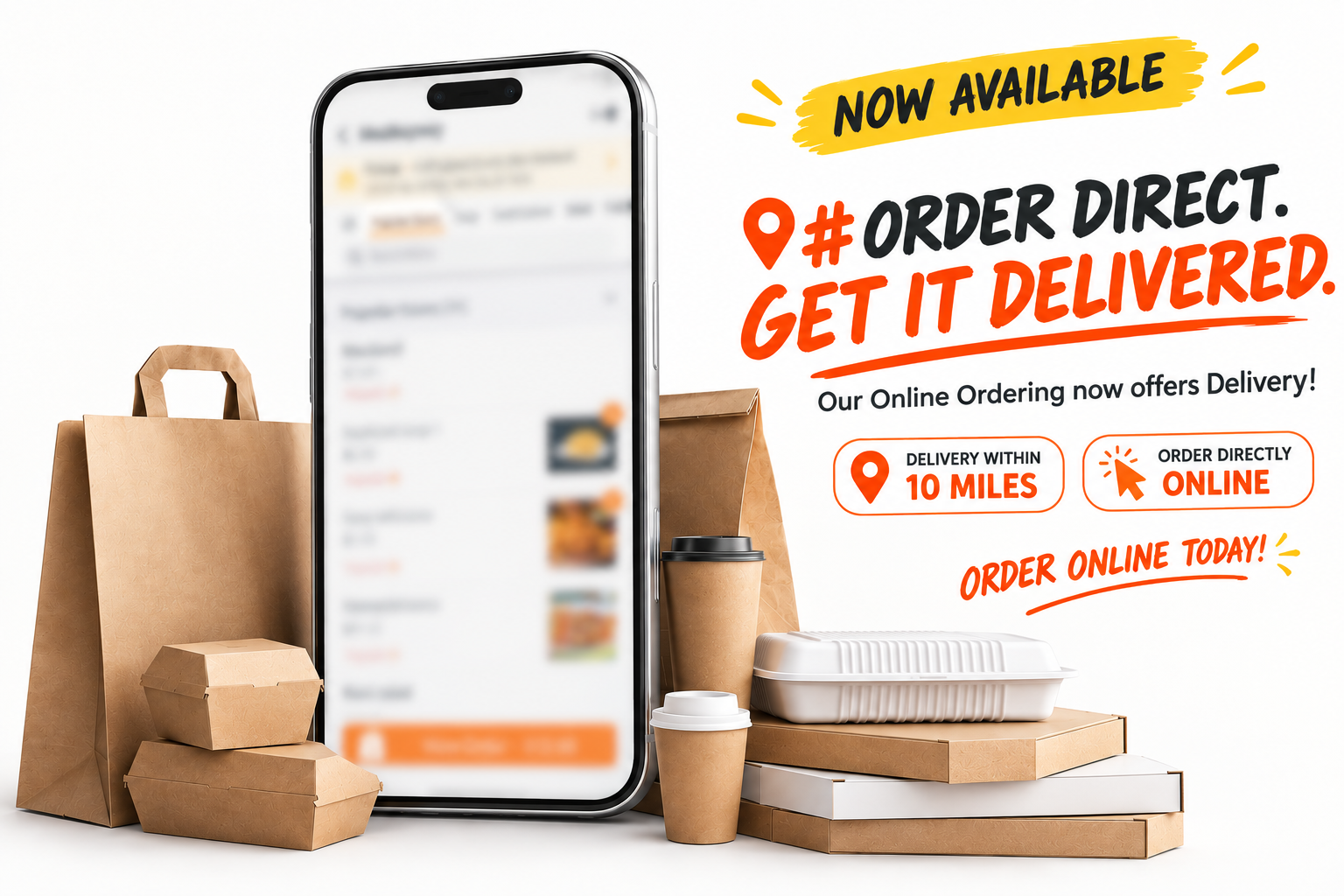 DELIVERY IS NOW AVAILABLE