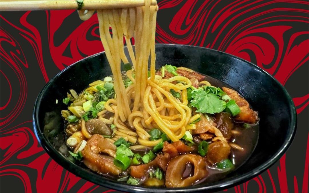 Special spicy noodles, chewy with rich soup and abundant side dishes at Seasons Taiwanese Eatery，a Taiwanese Restaurant in Honolulu