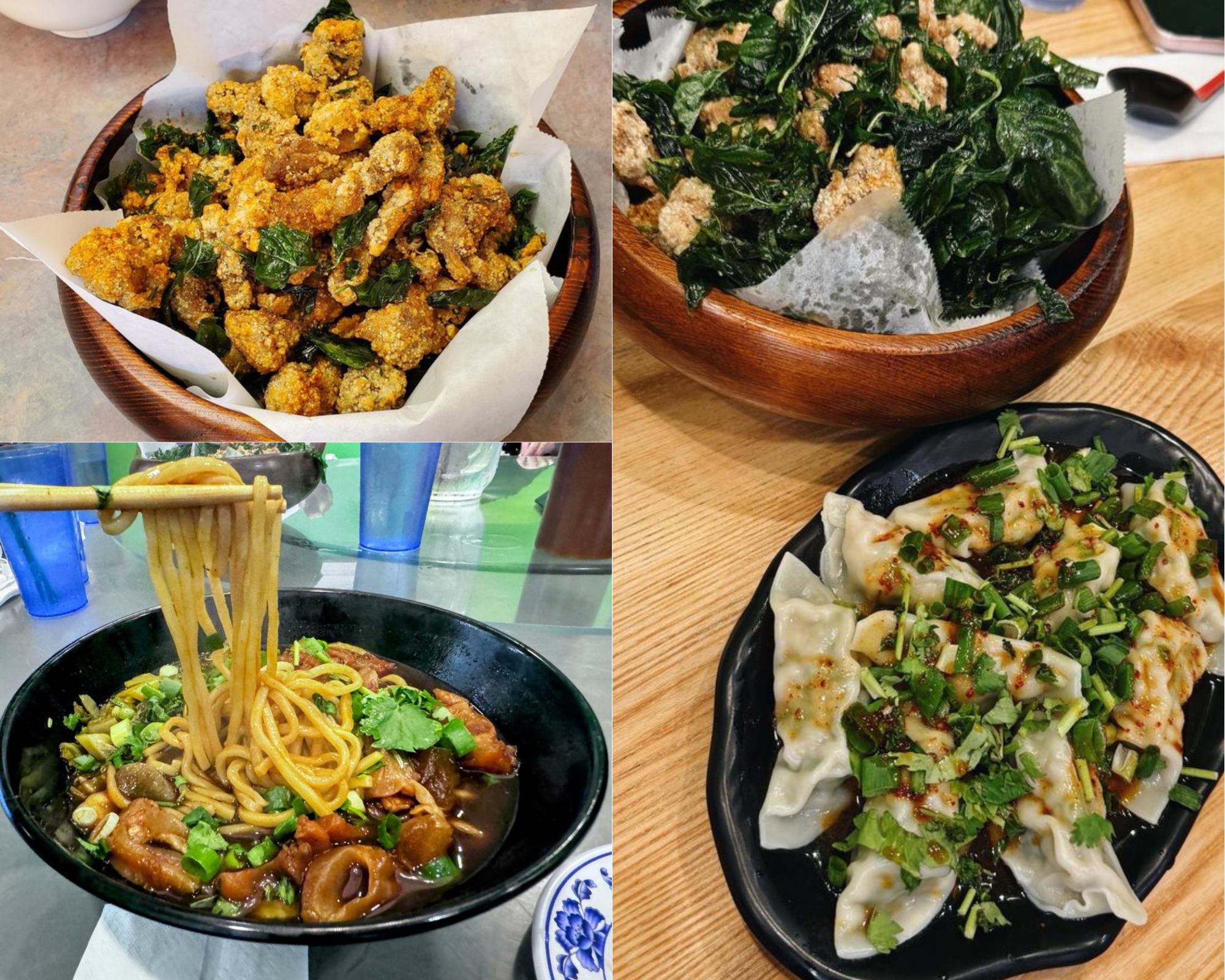 Plates of assorted Various - based delicacies at Seasons Taiwanese Eatery，a Taiwanese Restaurant in Honolulu