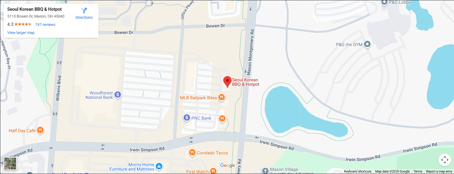 Location, 5113 Bowen Dr, Mason, OH 45040