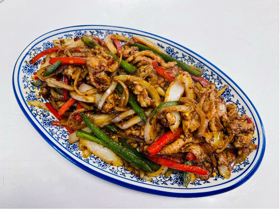 Spicy Cumin Lamb at Shan'xi Magic Kitchen, a Chinese restaurant in San Diego