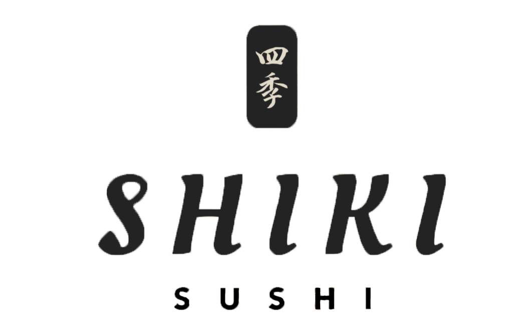 Shiki Sushi logo with Japanese character ' 四季 ' (four seasons) above stylized 'SHIKI SUSHI' text