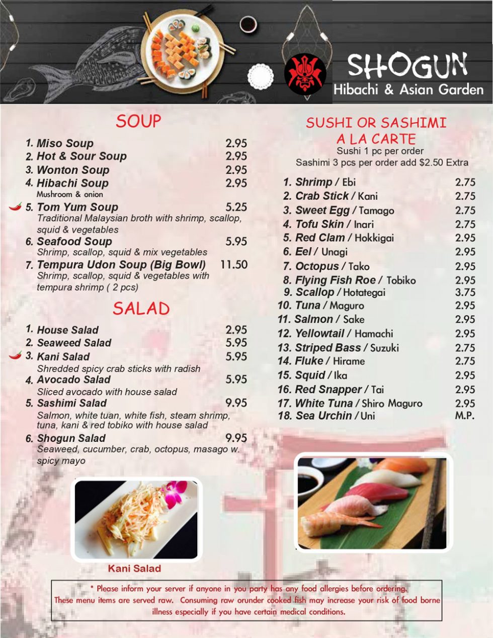 Menu Shogun
