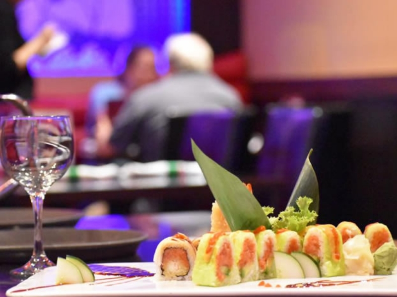 Assorted sushi rolls with garnish at Shogun, a Japanese Steakhouse in Lancaster