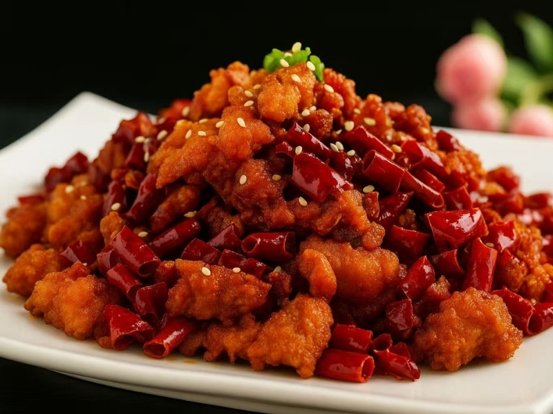 Chicken with Sichuan peppers and chili at Silver Spring Sichuan Bistro, a Chinese Restaurant in Silver Spring