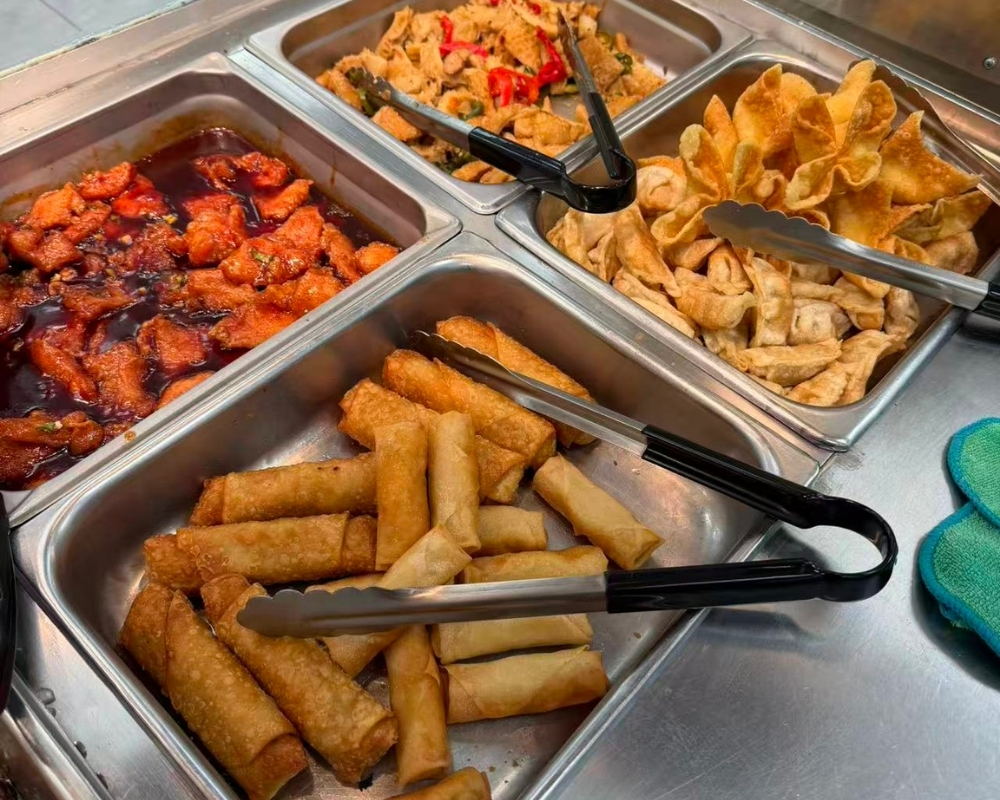 Fried spring rolls and assorted fried snacks at Siu Lap City, a Chinese Restaurant in Houston