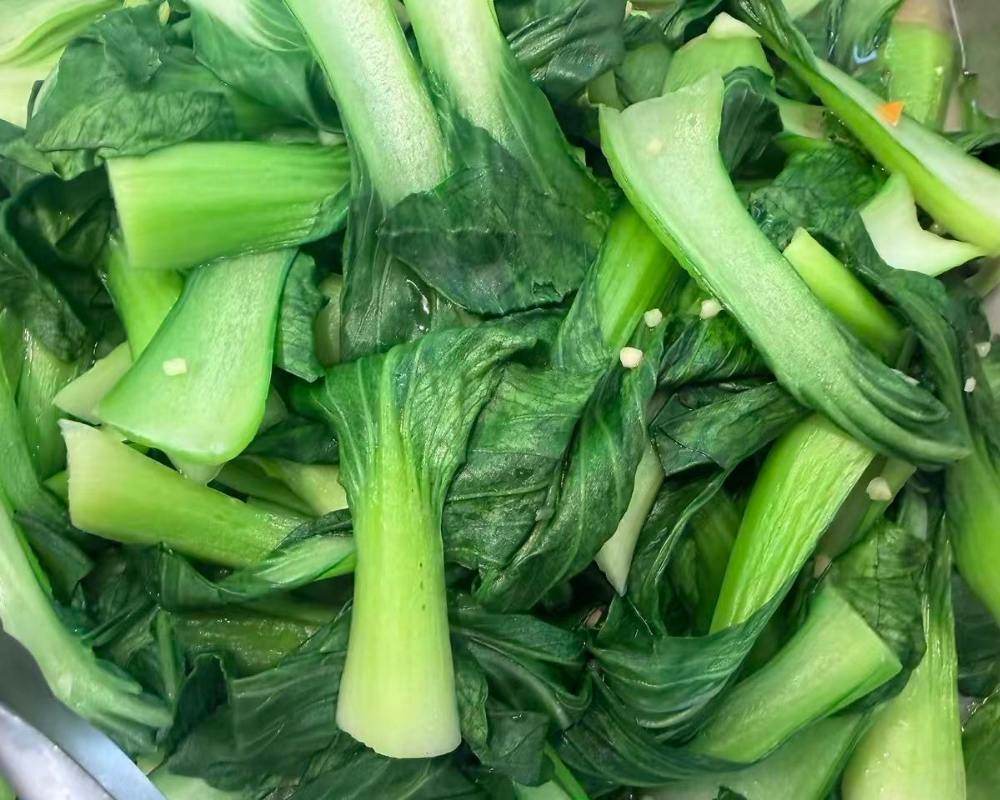 Stir-fried fresh baby bok choy with garlic at Siu Lap City, a Chinese Restaurant in Houston