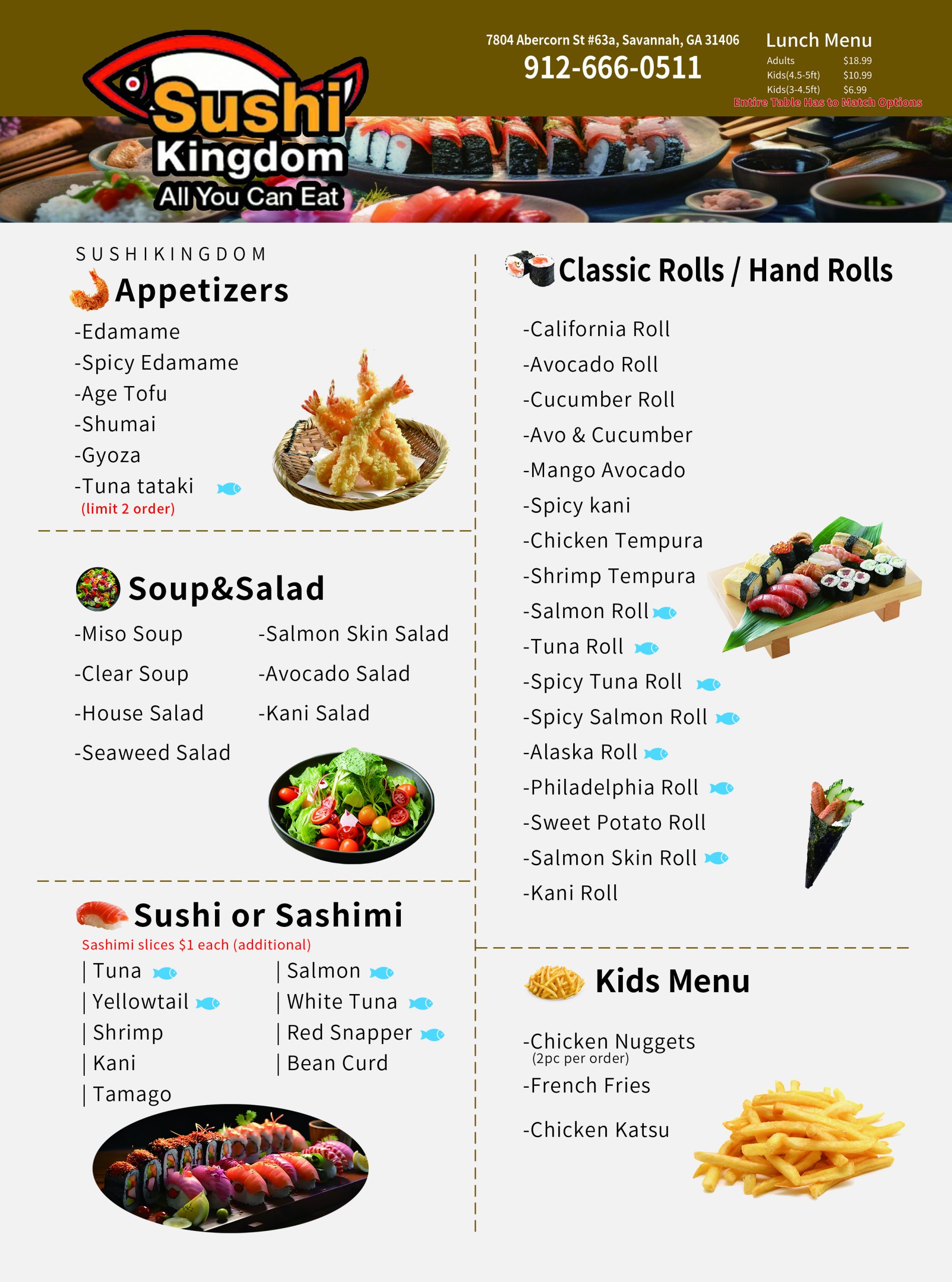 Sushi Kingdom Japanese Restaurant Menu Page 4