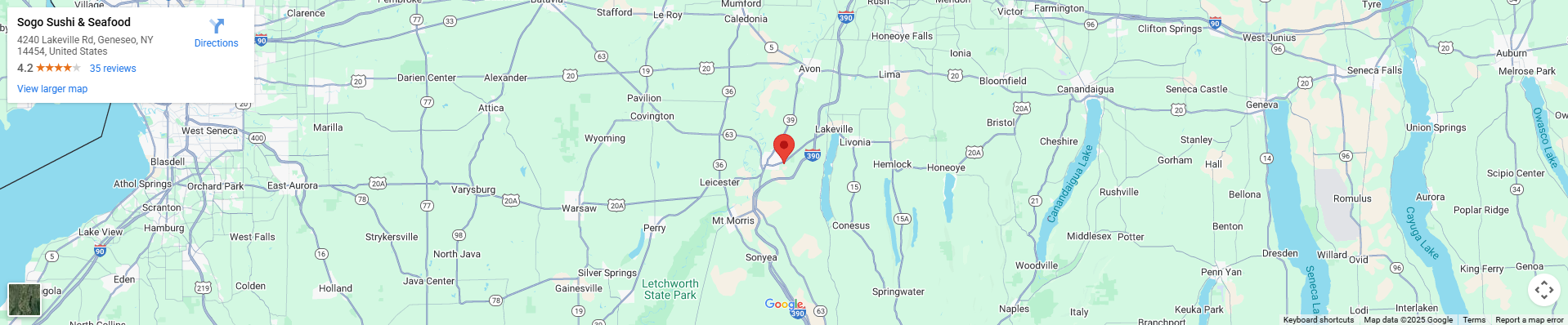 Location, 4240 Lakeville Rd, Geneseo, NY 14454