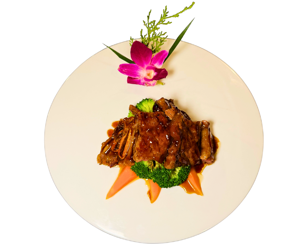 Tender Korean BBQ short ribs with veggies at SOHO Asian Fusion, a Asian Fusion Restaurant in Austin.