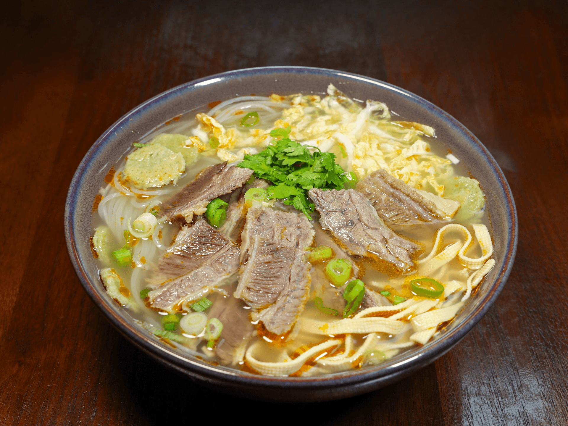 Huainan-style beef soup noodle at Solo Noodle, a Chinese Noodle Restaurant in Seattle