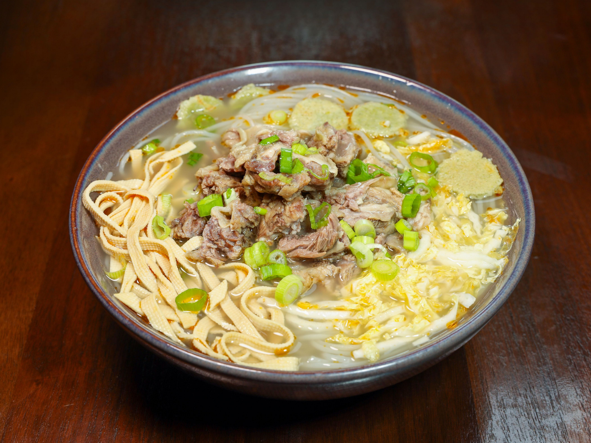 Clear soup rib beef noodle at Solo Noodle, a Chinese Noodle Restaurant in Seattle