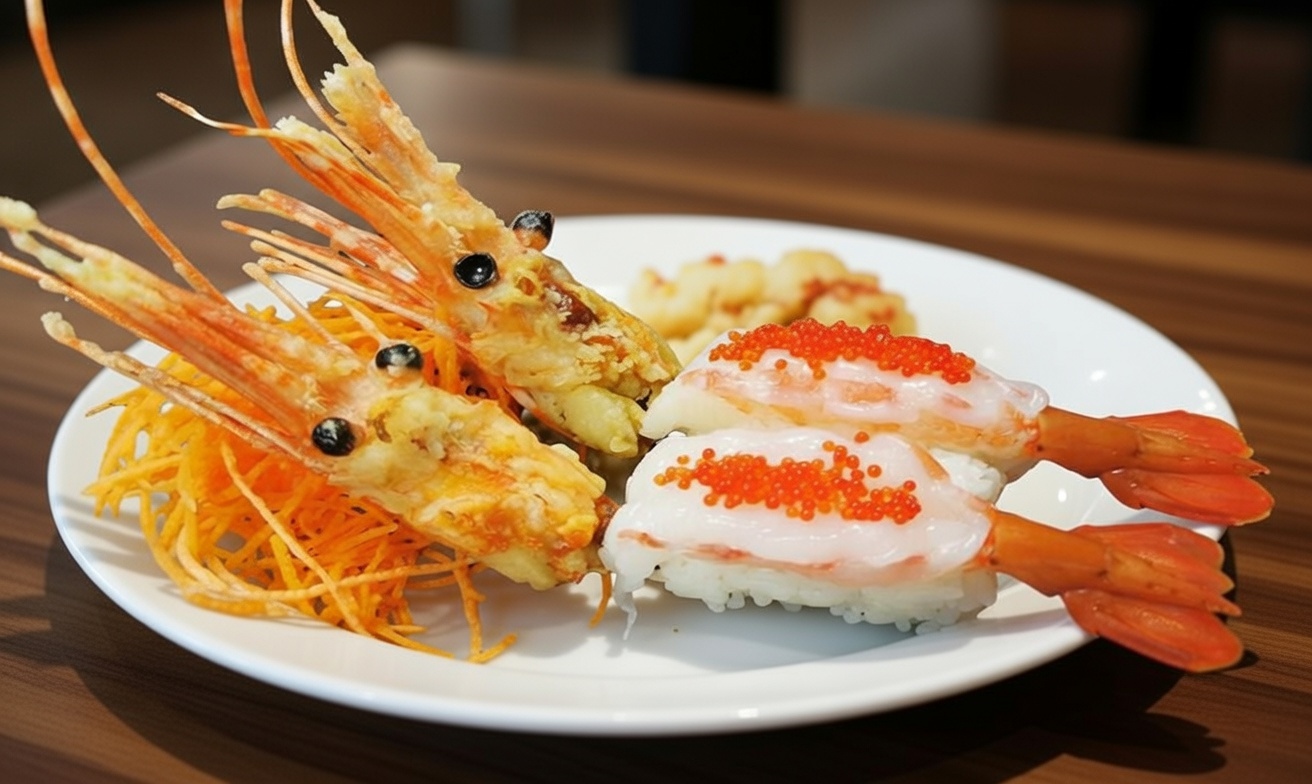 Jumbo Amaebi Nigiri at Sooshibay Bar & Restaurant, Japanese Restaurant in Milwaukee