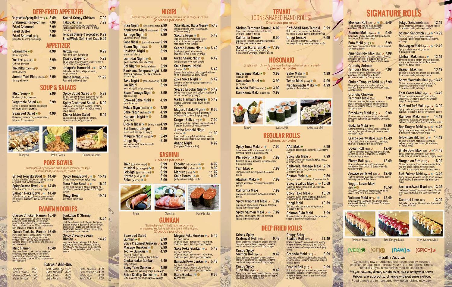 Restaurant menu 1