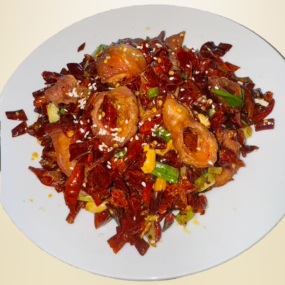Sozeal-Asian-Cuisine-Asian-Restaurant-Spicy-Fried-Intestines-Gilbert Spicy Fried Intestines served at Sozeal Asian Cuisine Asian Restaurant in Gilbert