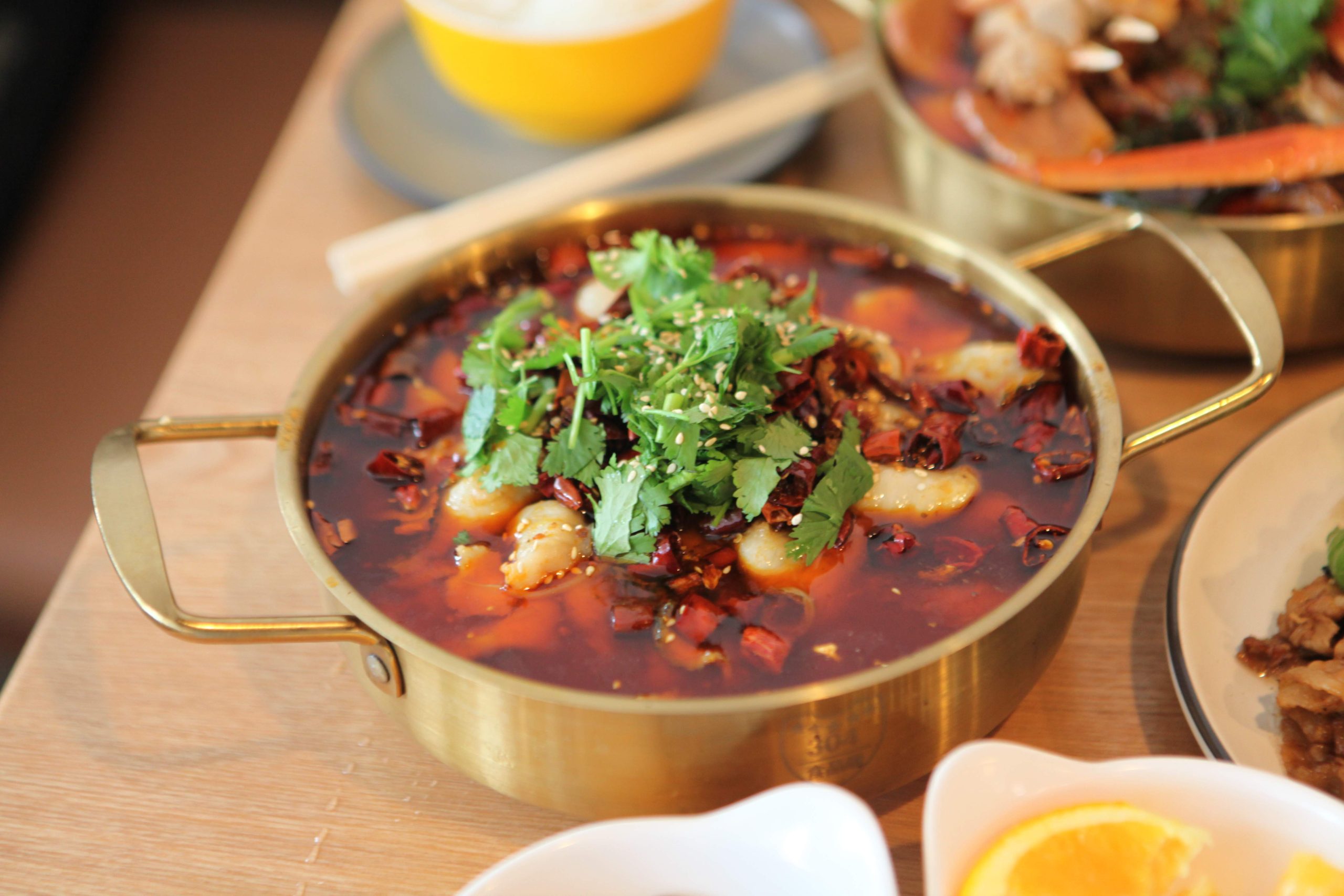 Sichuan Boiled Fish Fillet at Spice House, a Chinese Restaurant in Plano