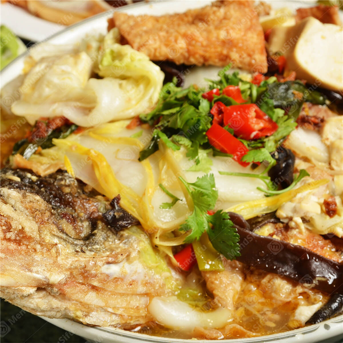 Mao Xue Wang with extra chili peppers and scallions, spicy and flavorful at Spicy Hunan 湘菜小厨, a Chinese restaurant in Houston