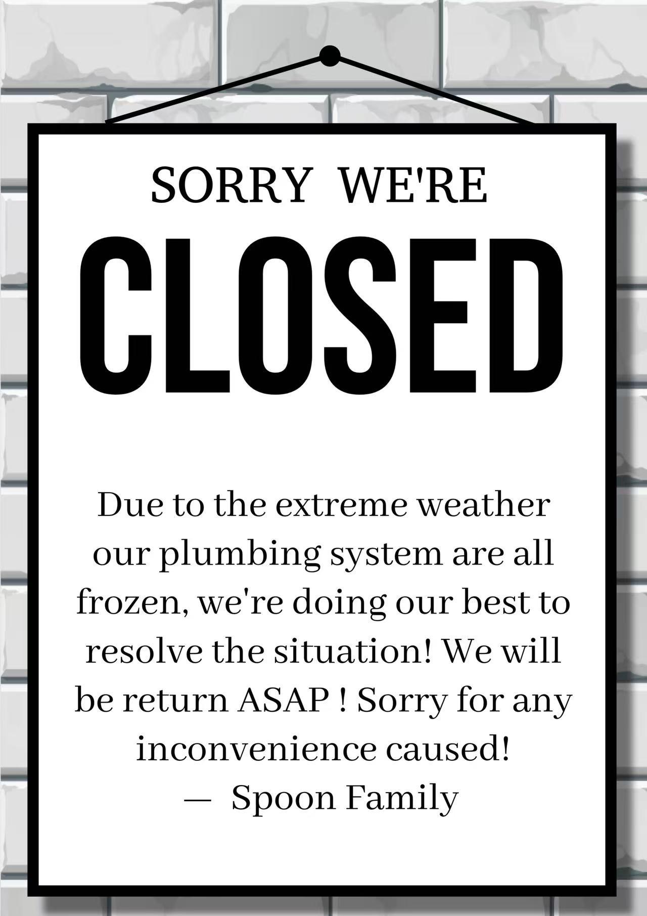 Notice of Special Operating Hours