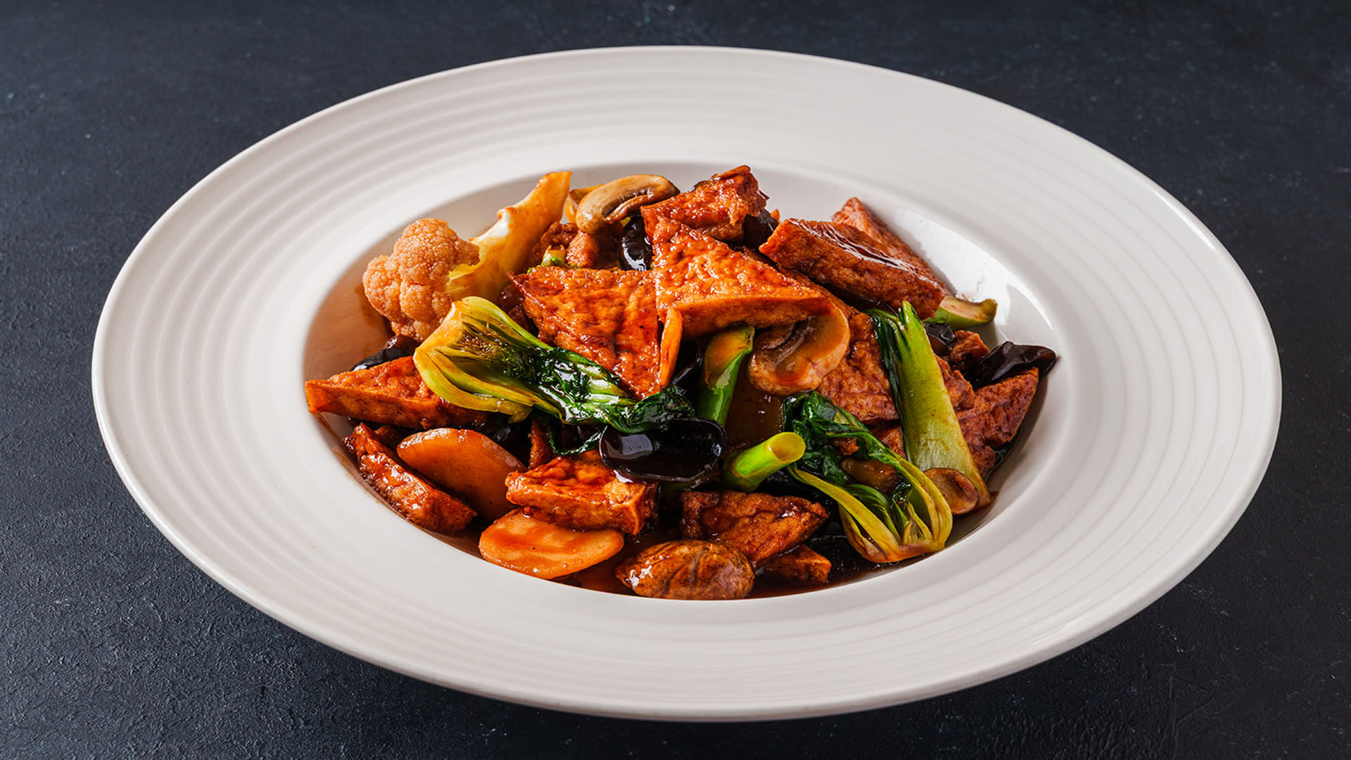 STAR-KTV-Asian-Fusion-Restaurant-Home-Style-Tofu-Midwest-City Savory home-style tofu with mixed veggies at STAR KTV, a Asian Fusion Restaurant in Midwest City
