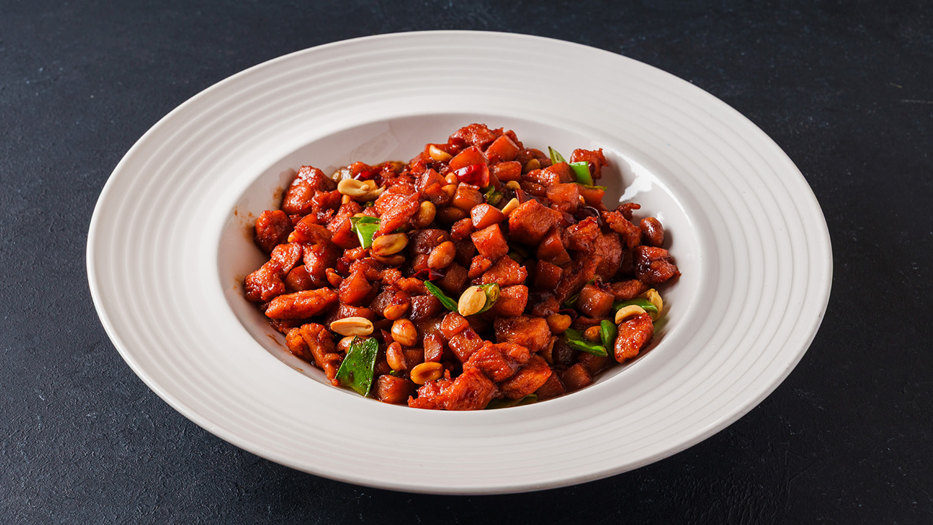STAR-KTV-Asian-Fusion-Restaurant-Kungpao-Chicken-w.Peanuts-Midwest-City Spicy Kung Pao chicken with peanuts at STAR KTV, a Asian Fusion Restaurant in Midwest City