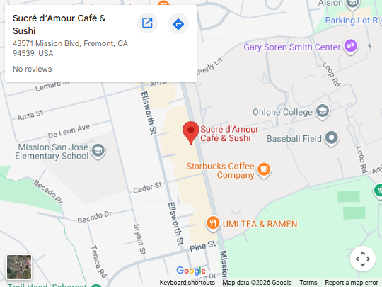 Location, 43571 Mission Blvd, Fremont, CA 94539, United States