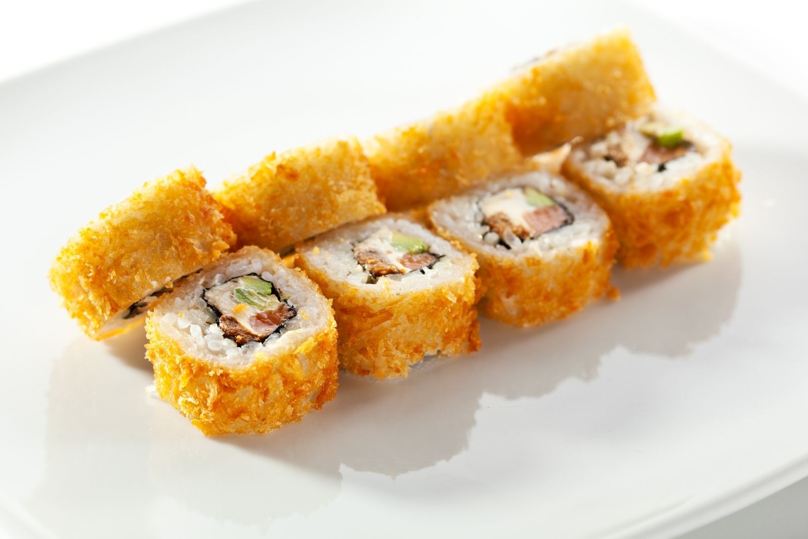 Deep-fried sushi roll with eel, avocado and spicy mayo at Suki Hana Japan Restaurant in Sherman Oaks