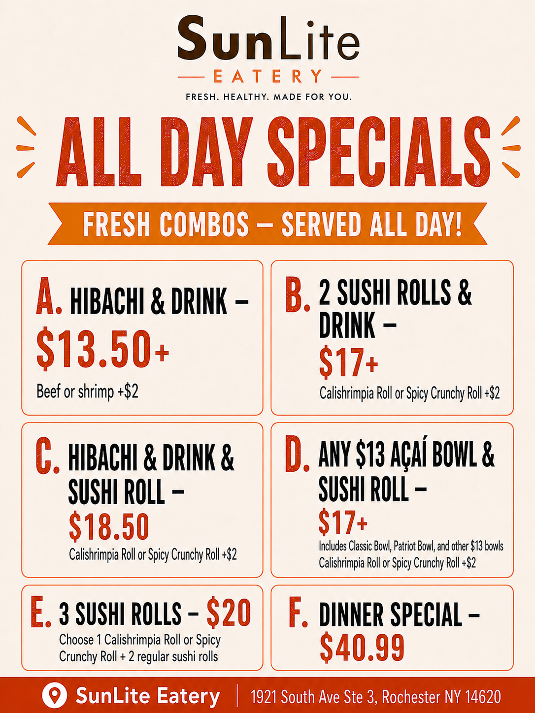 Restaurant Promotion Notice