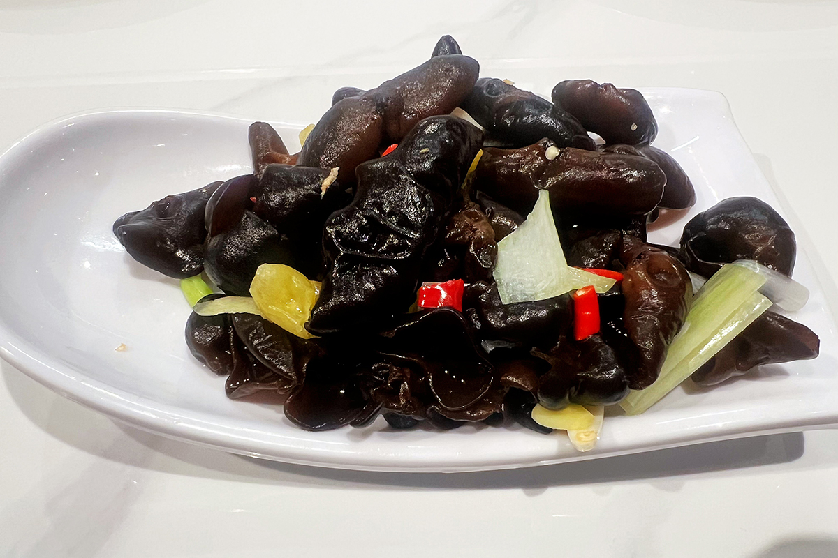 Wild Chili & Wood Ear Mushrooms at Super Crawfish，a Chinese Restaurant in Glendale