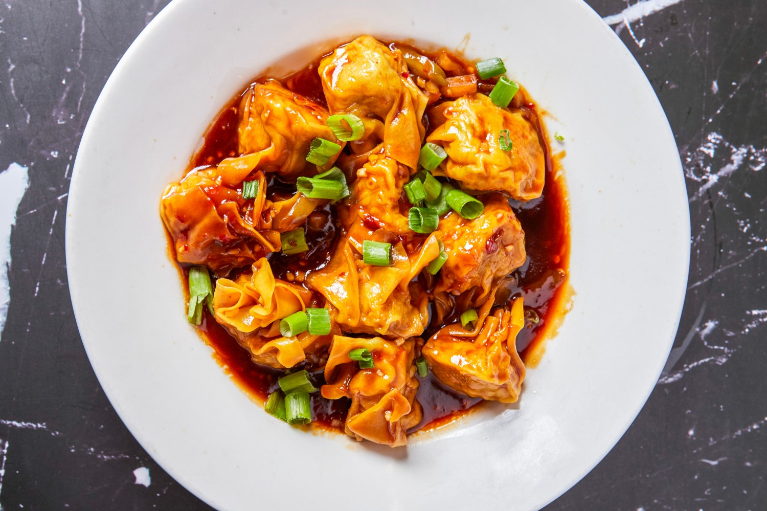 szechwan wontons at Super Wok Chinese Restaurant in Tarzana