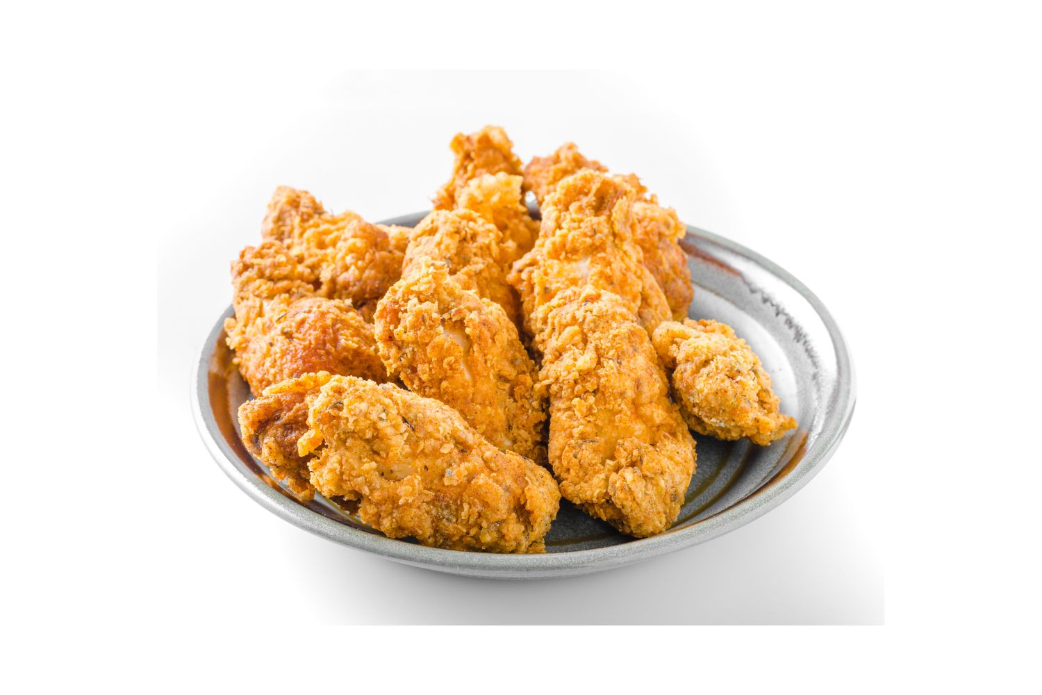 Platter of seasoned fried chicken wings at Supreme Wings & More, a Fast-Food Restaurant in Columbus