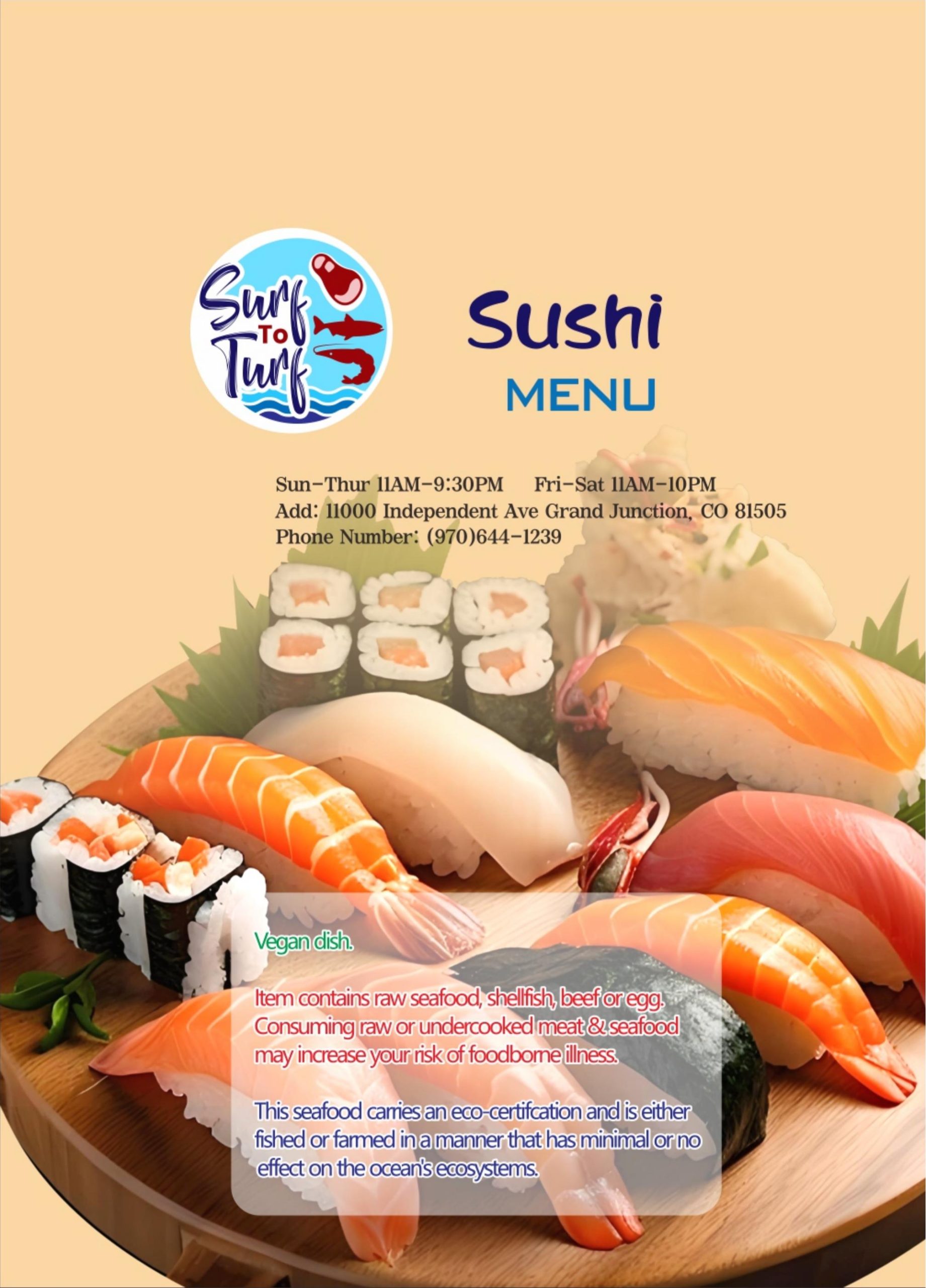 Surf-To-Turf-Seafood-restaurant-Sushi-Menu-Page-1 Surf To Turf Seafood Restaurant Sushi Menu Page 1