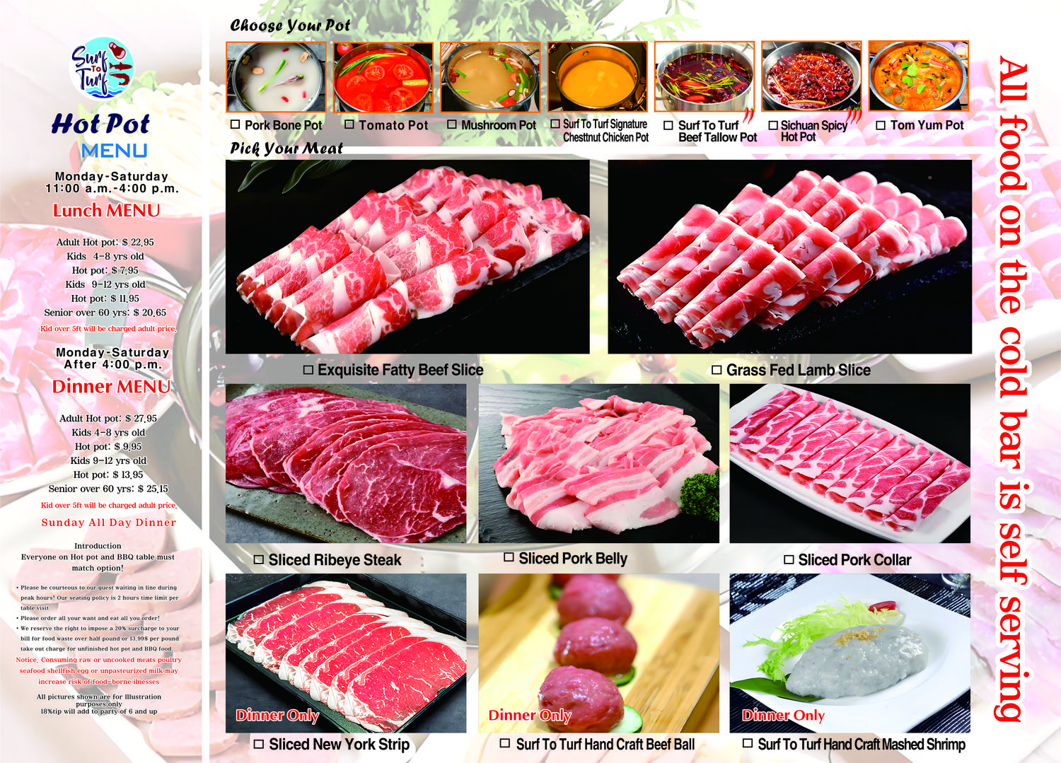 Surf To Turf Seafood restaurant Hot Pot Menu New 2025 8 16