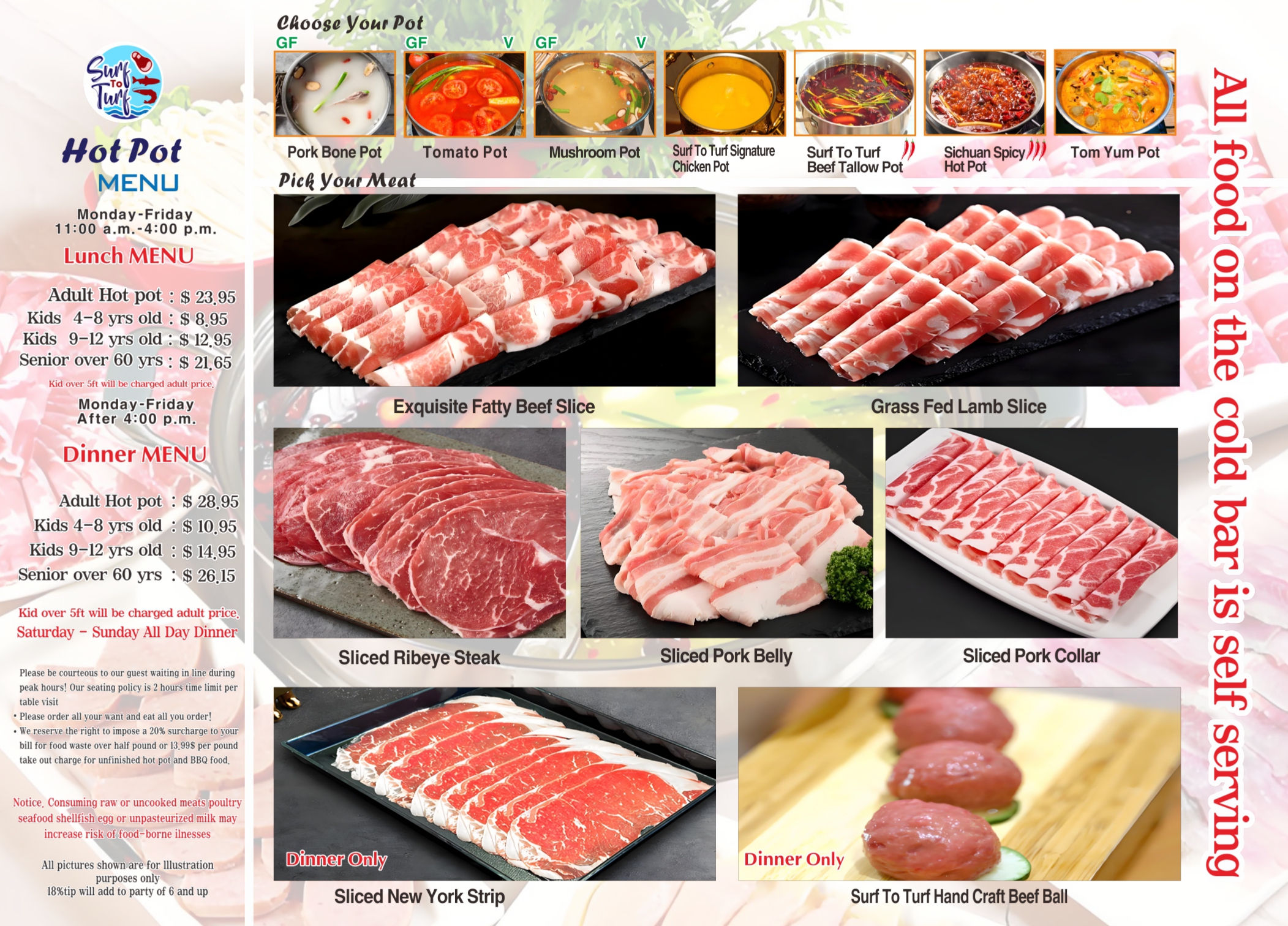 Surf To Turf Seafood restaurant Hot Pot Menu New 2025 8 16