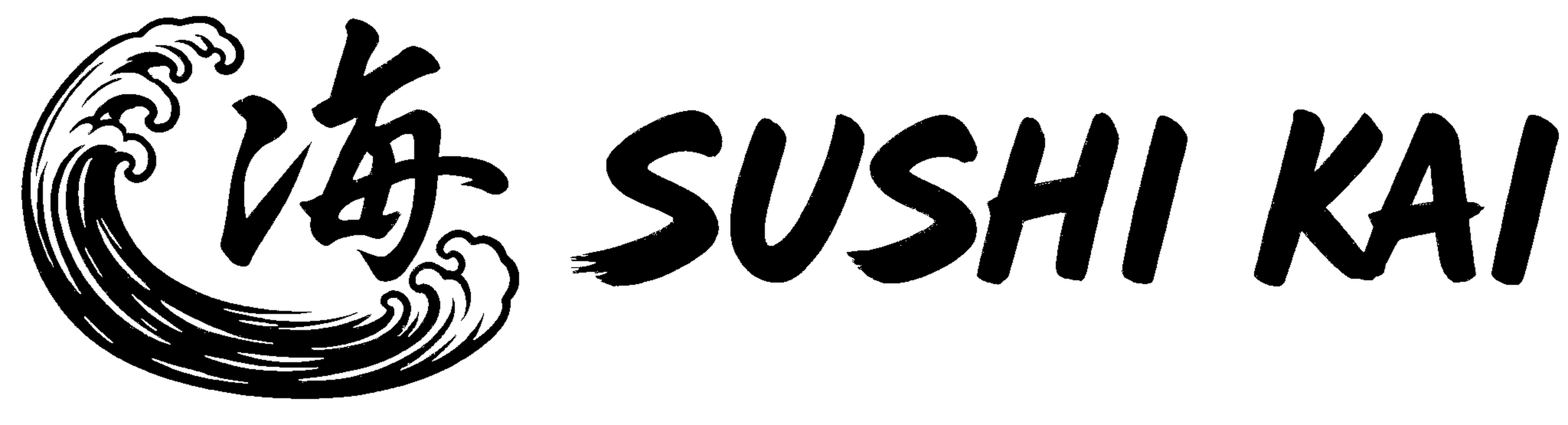 logo with a wave and Japanese character at Sushi Kai, a Japanese Restaurant in Tallahassee