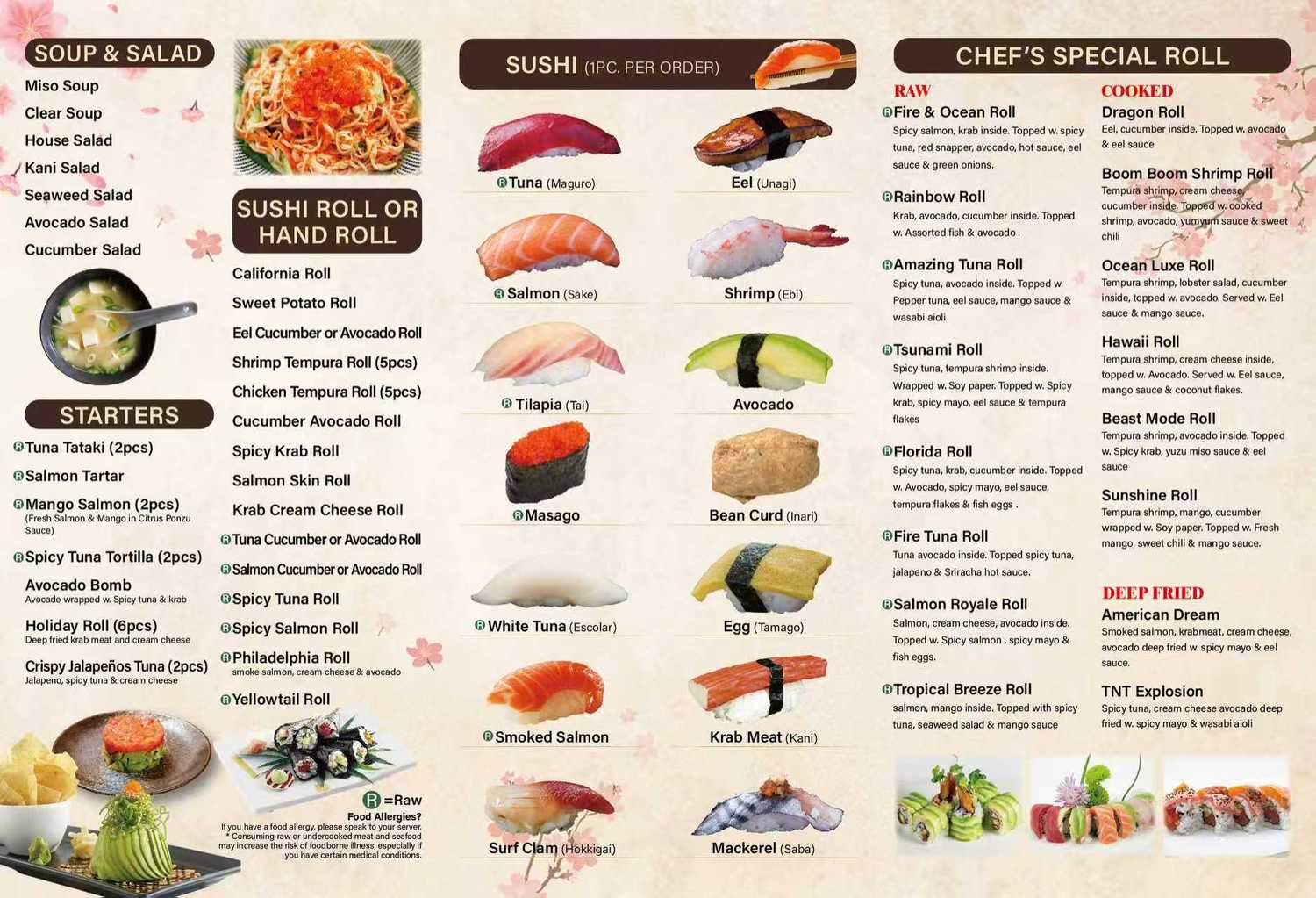 Restaurant menu 2, detailed description provided below