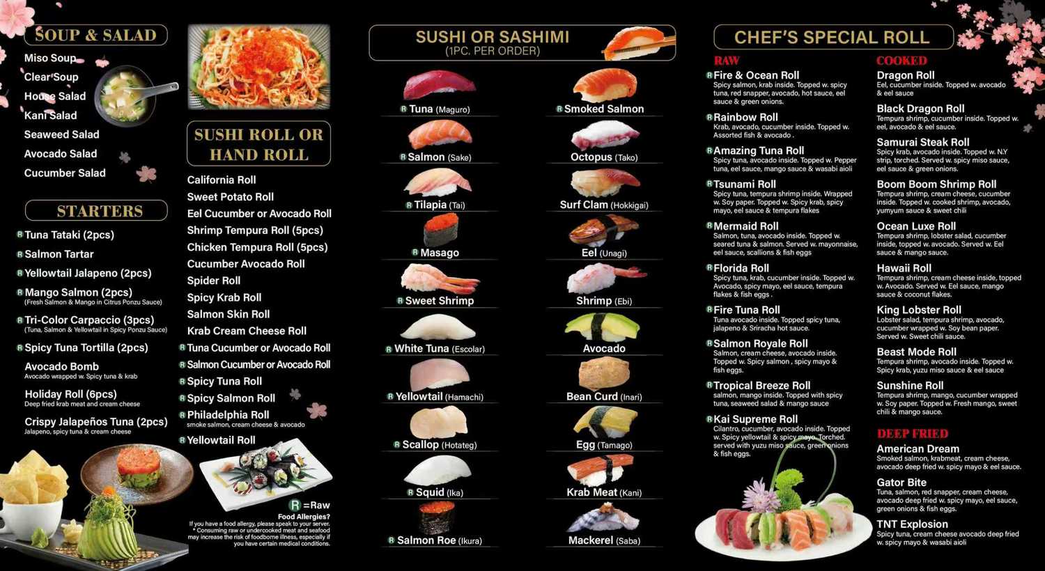 Restaurant menu 4, detailed description provided below