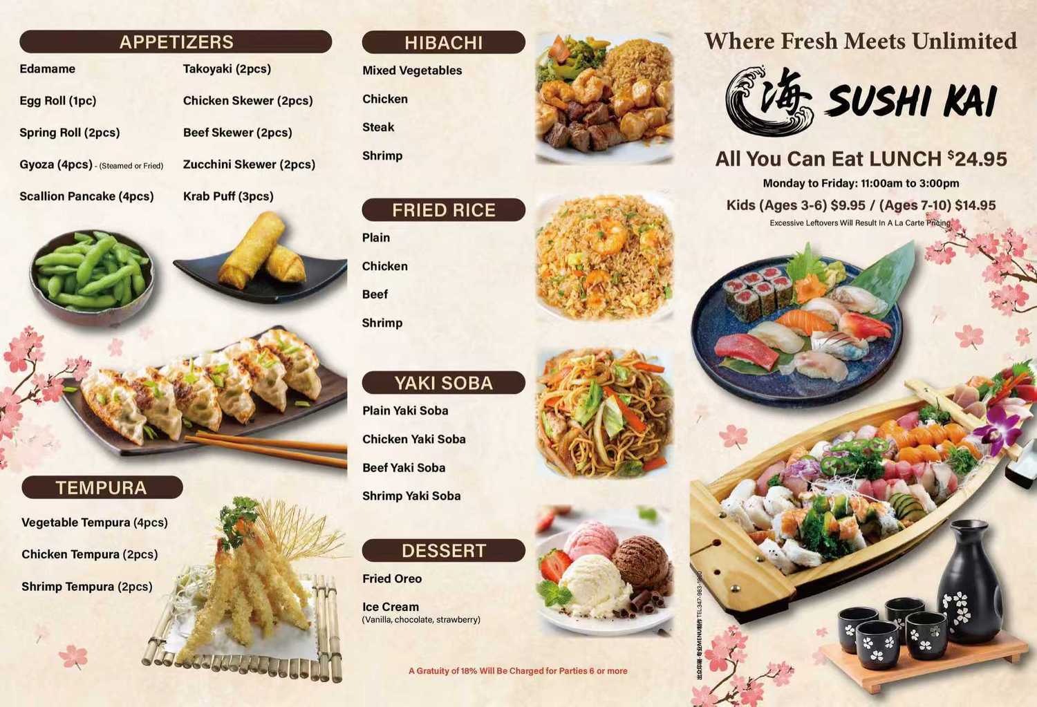 Restaurant menu 1, detailed description provided below