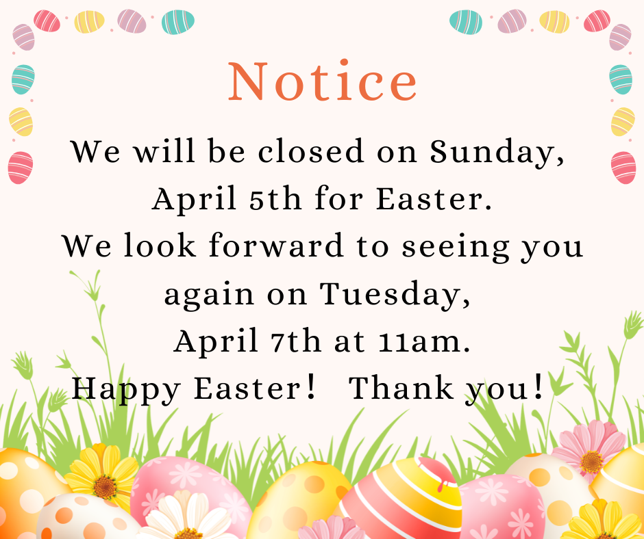 Notice of Special Operating Hours