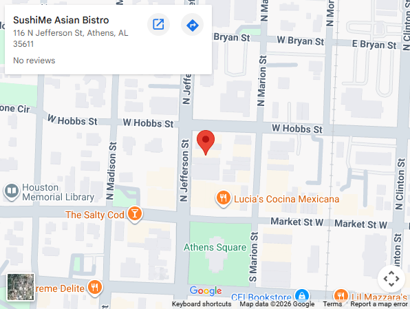 Location, 116 N Jefferson St, Athens, AL 35611
