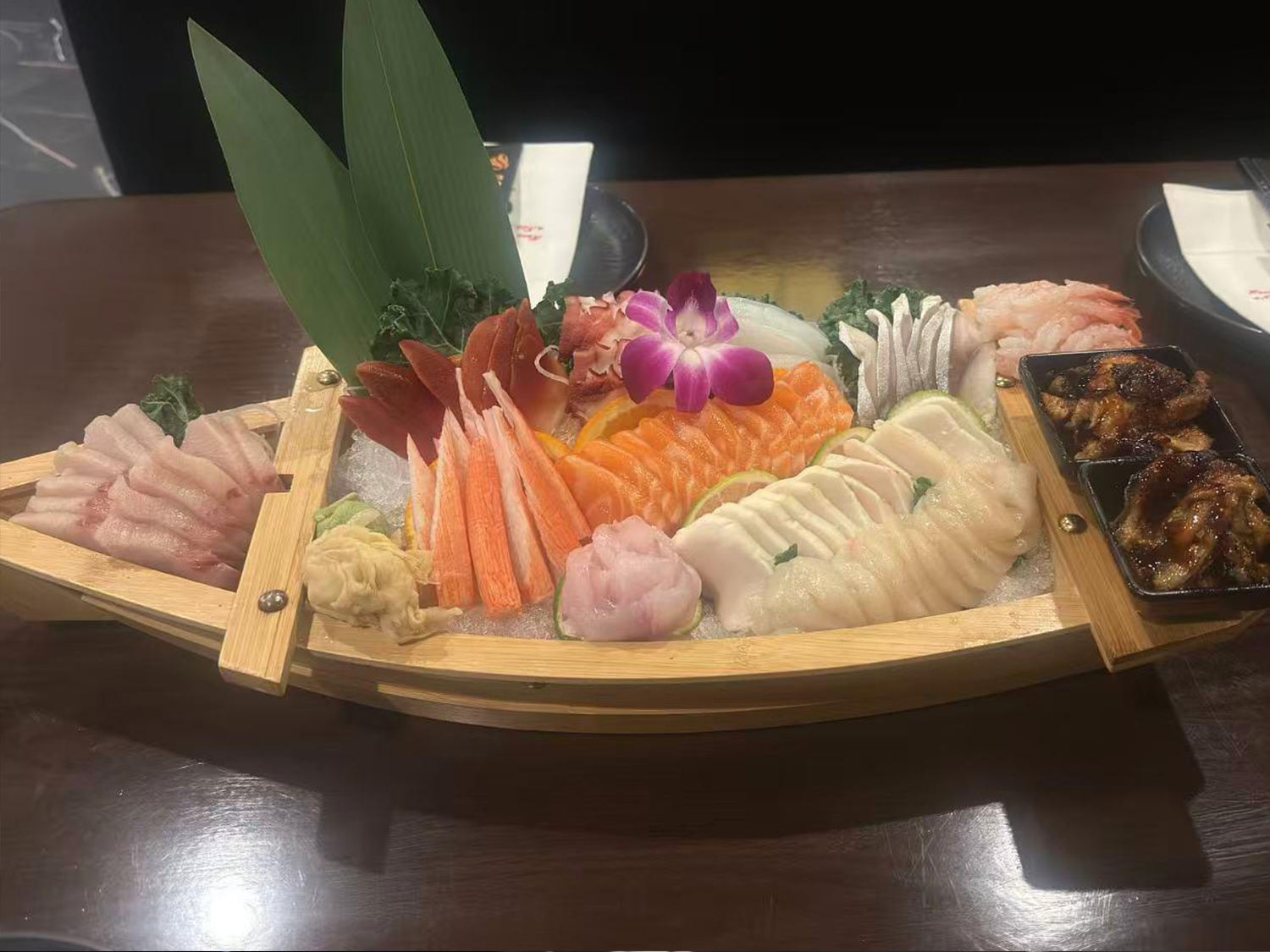 Sashimi Boat with Grilled Items at Sushi Rock and Grill, Japanese Restaurant in Altamonte Springs