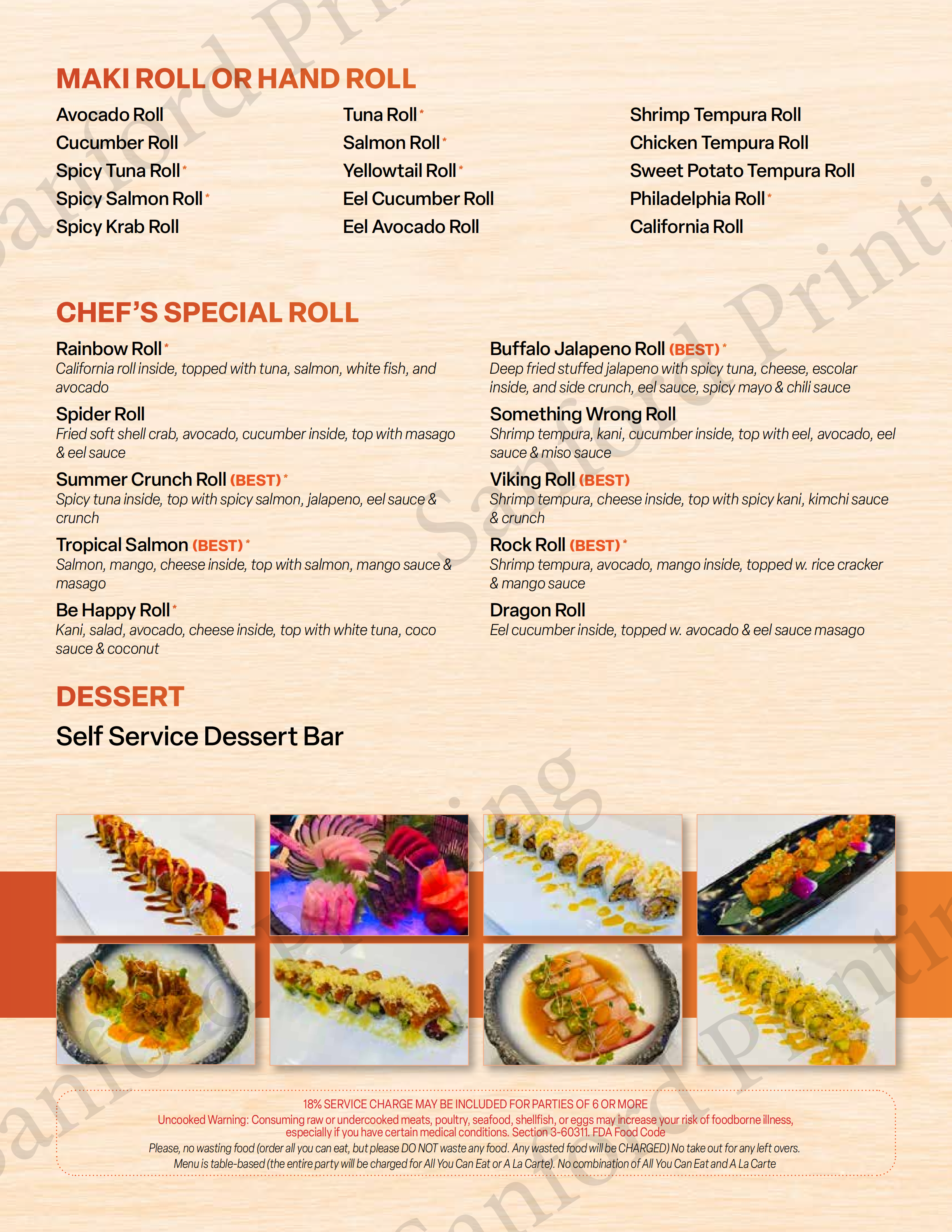 Restaurant menu 4, detailed description provided below