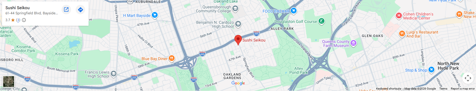 Location 61-44 Springfield Blvd, Bayside, NY 11364