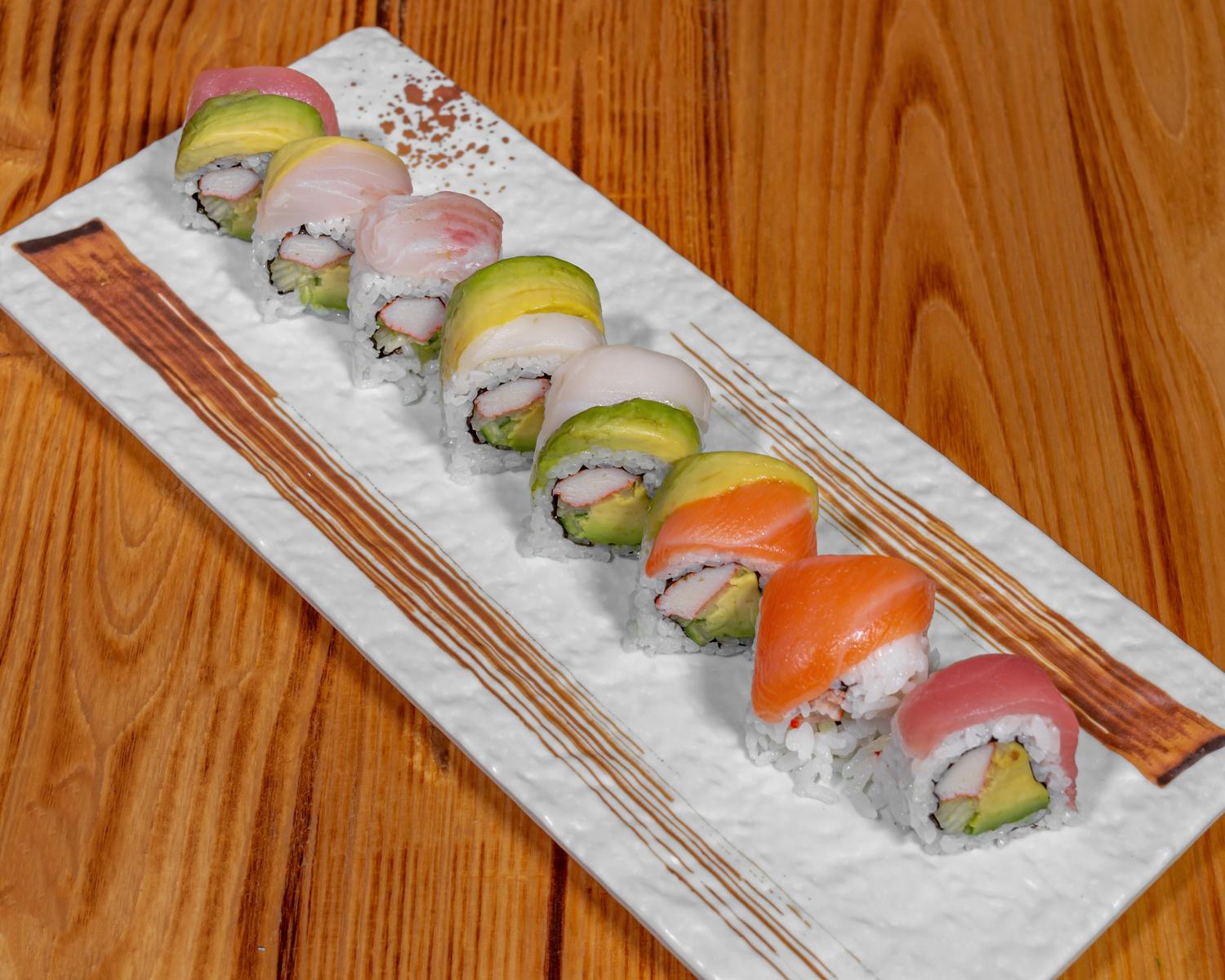 Rainbow Roll at Sushi Shima, Japanese Restaurant in Staten Island