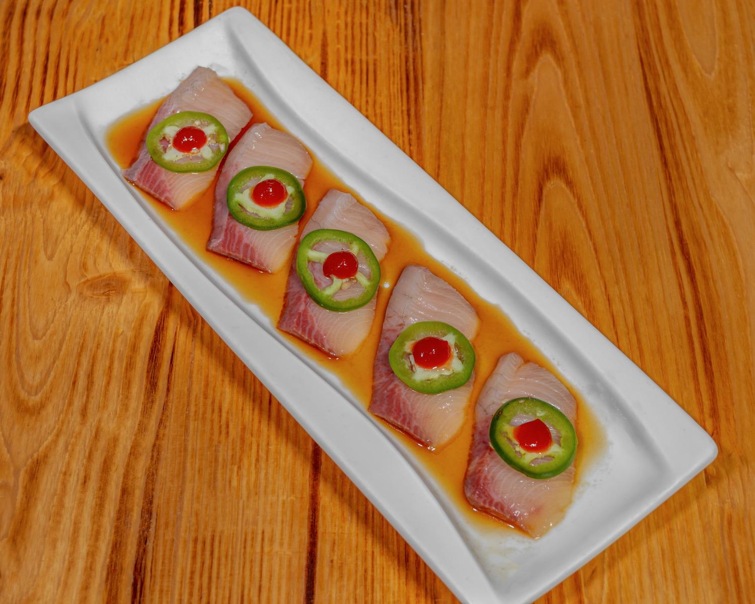 Yellowtail Jalapeño at Sushi Shima, Japanese Restaurant in Staten Island