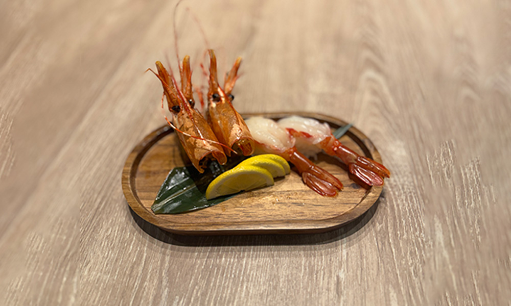 Sweet amaebi nigiri sushi at Sushi Umami, a Japanese Restaurant in Milpitas